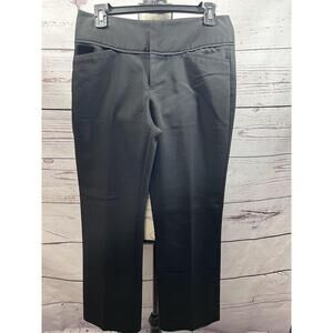 Elle Black Flat Front Dress Pants Size 4 No Visible Pockets Style Womens